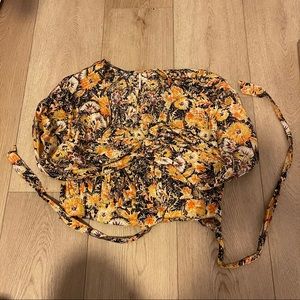 Free People Flowered Blouse